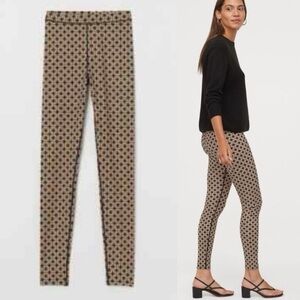 Richard Allen x H&M Printed Leggings Size Medium Geometric Mod Chain Print